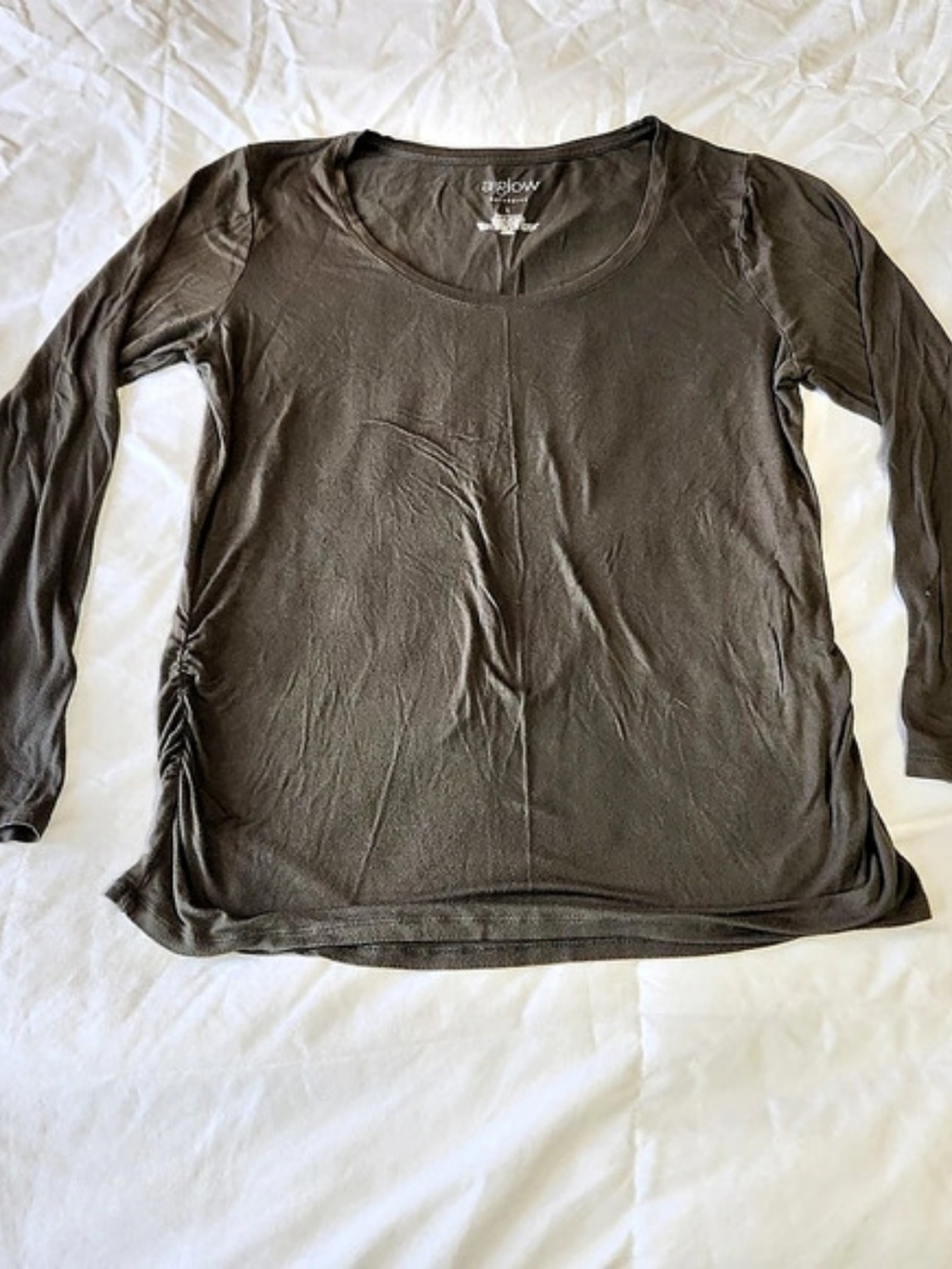 a:glow Maternity Long Sleeve Top Black Size Large
